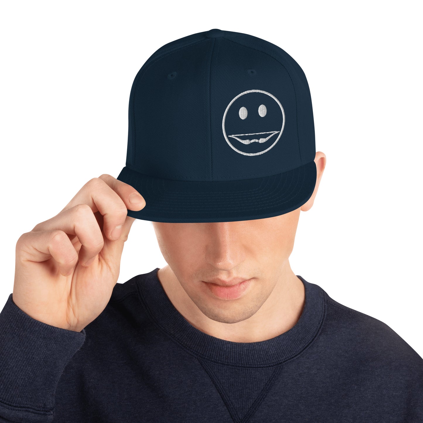 Recurve Smile Snapback Hat